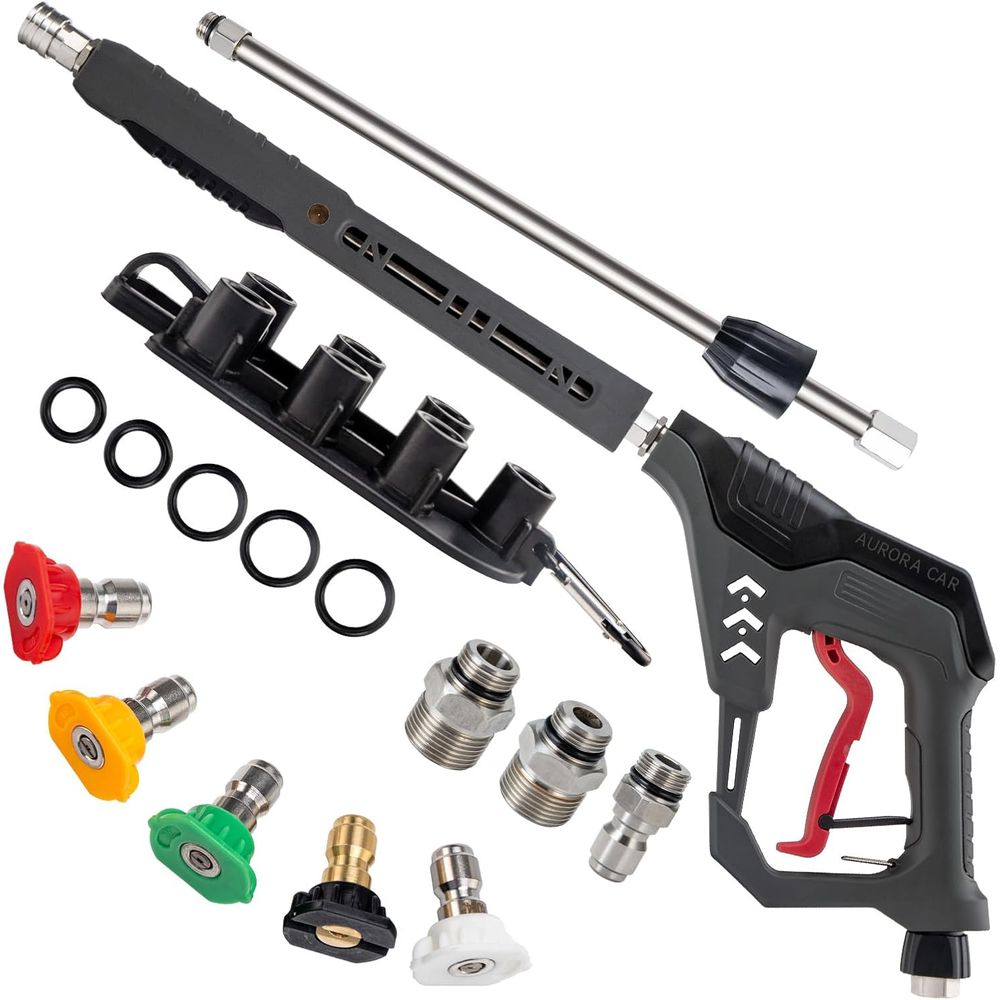 Power Washer Gun Replacement - Wasserpistool met draaibare verlengstuk, vervangende verlengstukken