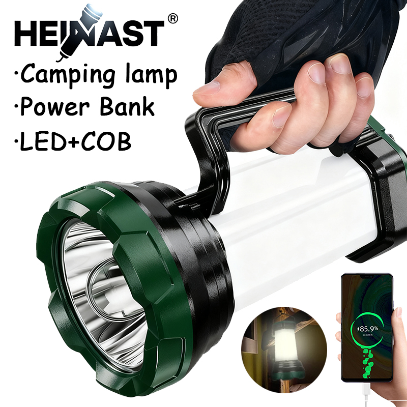 Outdoor Power Bank - Draagbare krachtige LED-zaklamp met COB-kampeerlamp USB