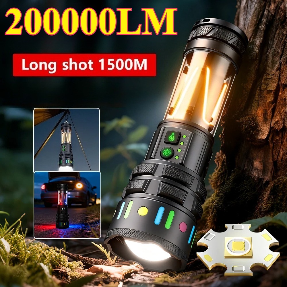 Outdoor Power Meter - Krachtige ultraheldere LED-zaklamp Type-C, snel oplaadbare