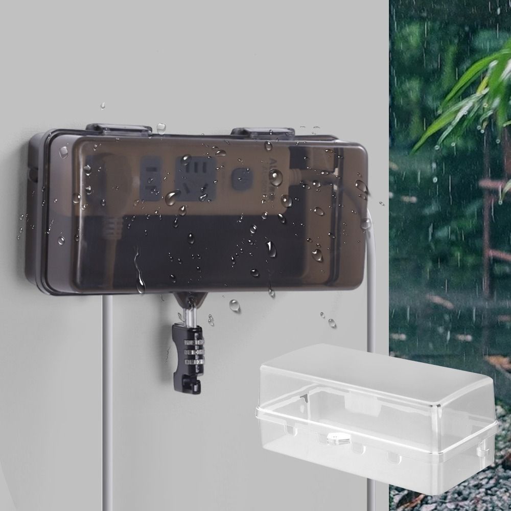 Outdoor Power Lead Cover - Draagbare kunststof stekkerdoos Anti-diefstal waterdichte verlengsnoerhoes