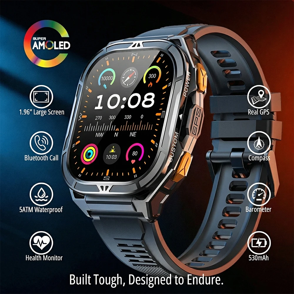 Outdoor Power Meter - Luxe AMOLED Smartwatch Echte GPS 5ATM