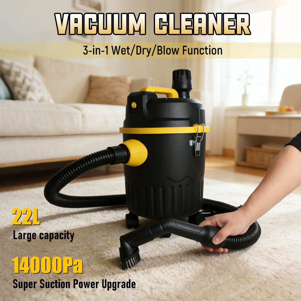 Wet Dry Vacuum Shop - 22L Nat- en droogzuiger 3-in-1 stofzuiger