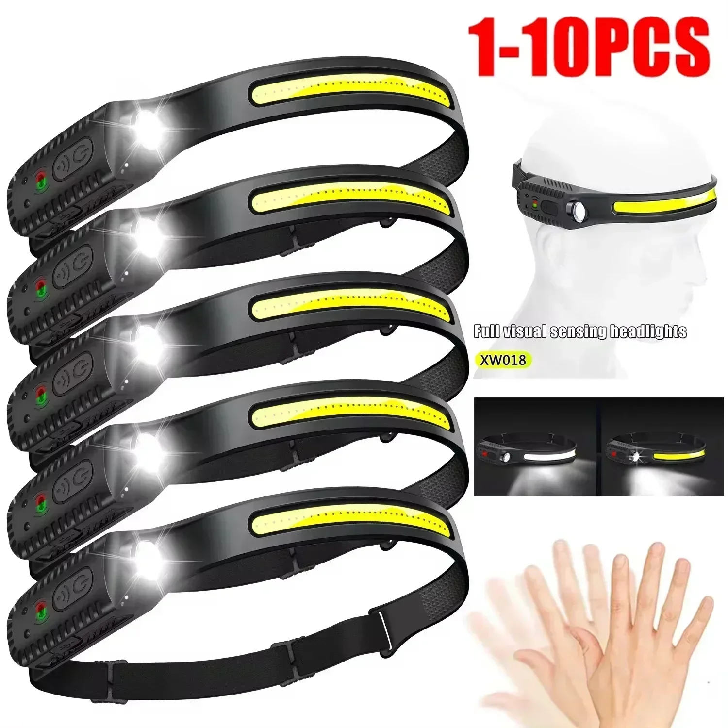 Outdoor Usb Power Bank - Usb Oplaadbare Inductie Led Koplamp Ingebouwde