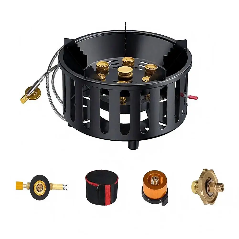 Outdoor Power 'Hose' - 21000W 7-Core Camping Kachel Krachtige Gasbrander
