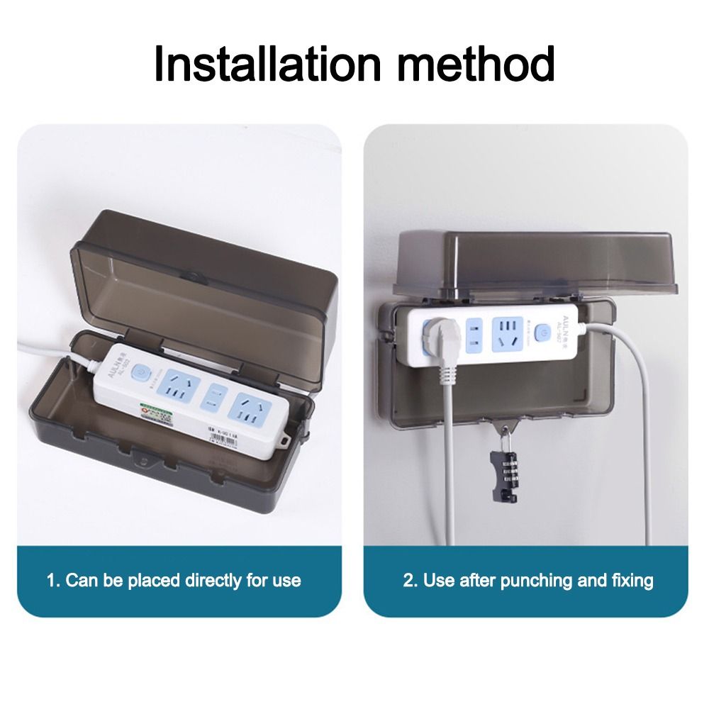 Outdoor Power Lead Cover - Duurzame kunststof stekkerdoos Waterdichte anti-diefstal verlengsnoerbeschermer
