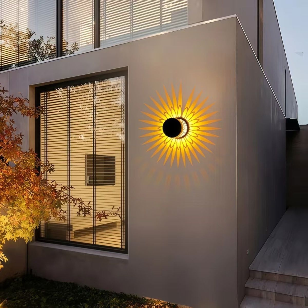 Outdoor Power Meter - Tuinlamp op zonne-energie, waterdichte LED-buitenlamp voor