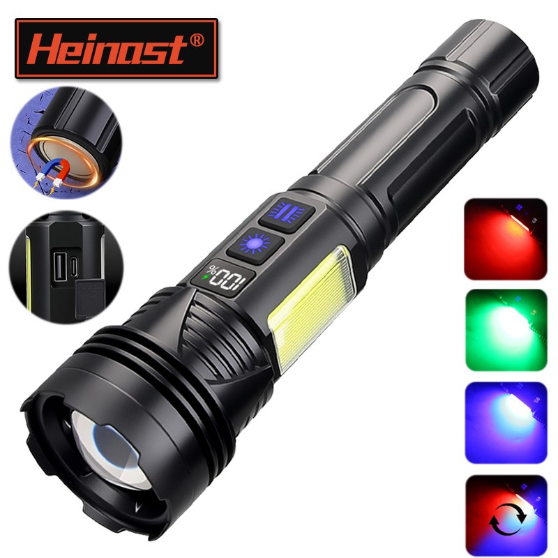 Outdoor Power Bank - Krachtige LED-handzaklamp USB oplaadbare tactische zoomlamp