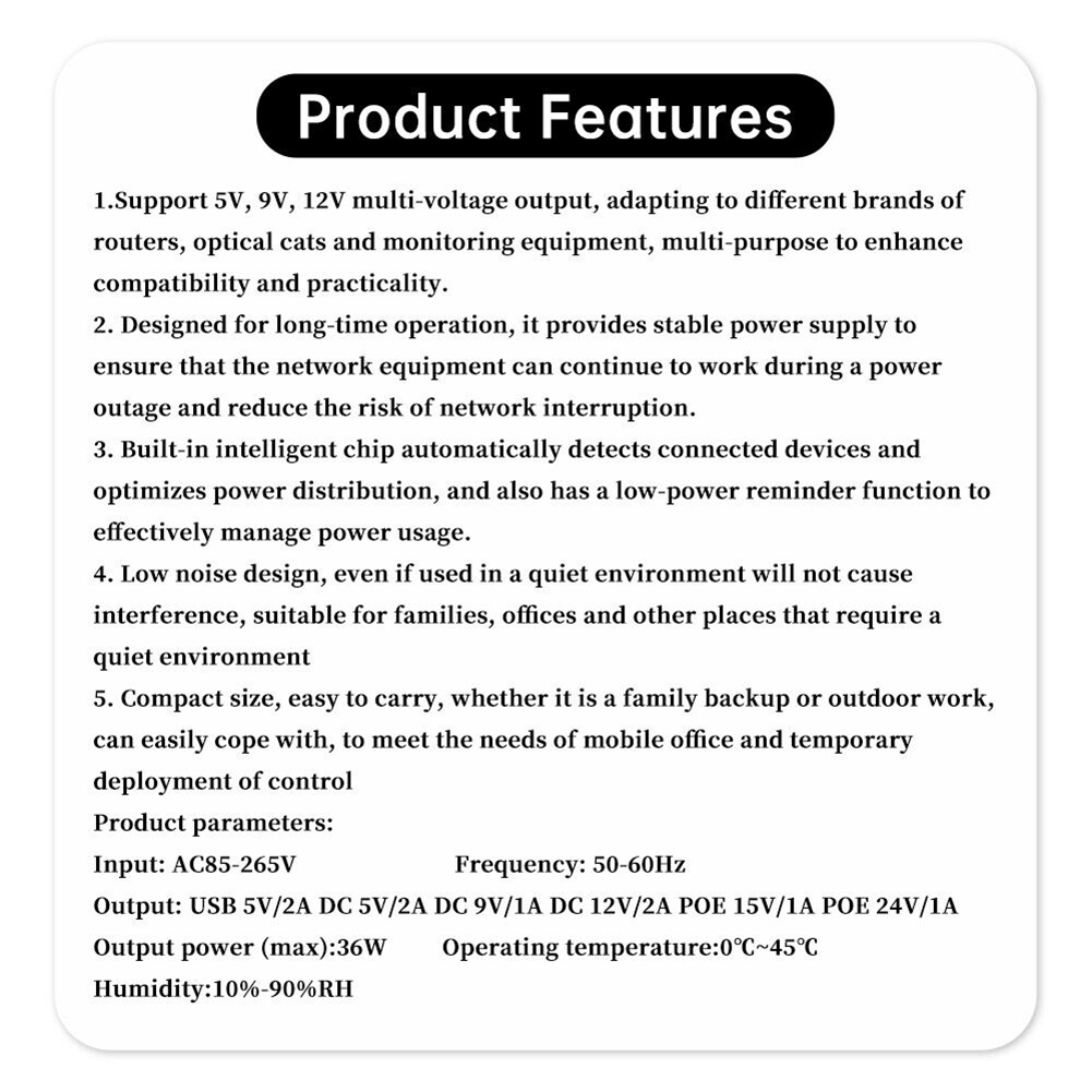 1018L 5V 9V 12V Back-up DC UPS - Ups Power Supply Outdoor recensie en prijs