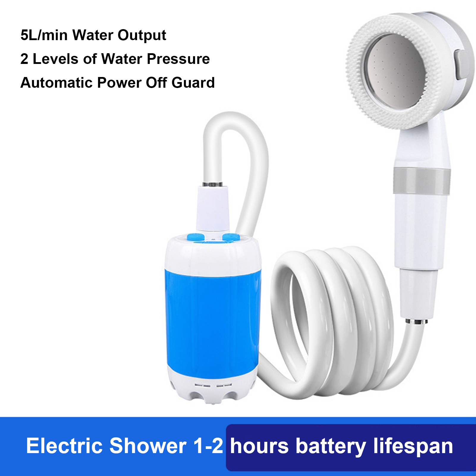 Draagbare buitendouche op batt - Outdoor Power 'Hose' recensie en prijs