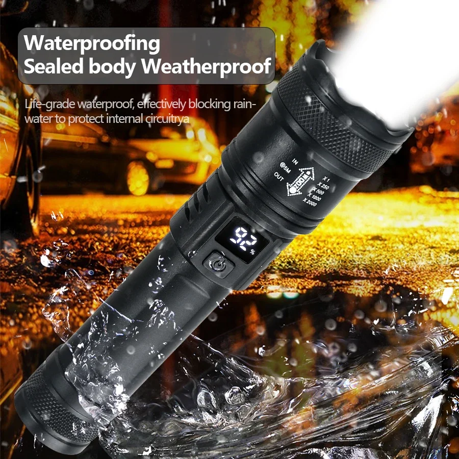 9900lm Krachtige Led Zaklamp B - Outdoor Usb Power Bank recensie en prijs