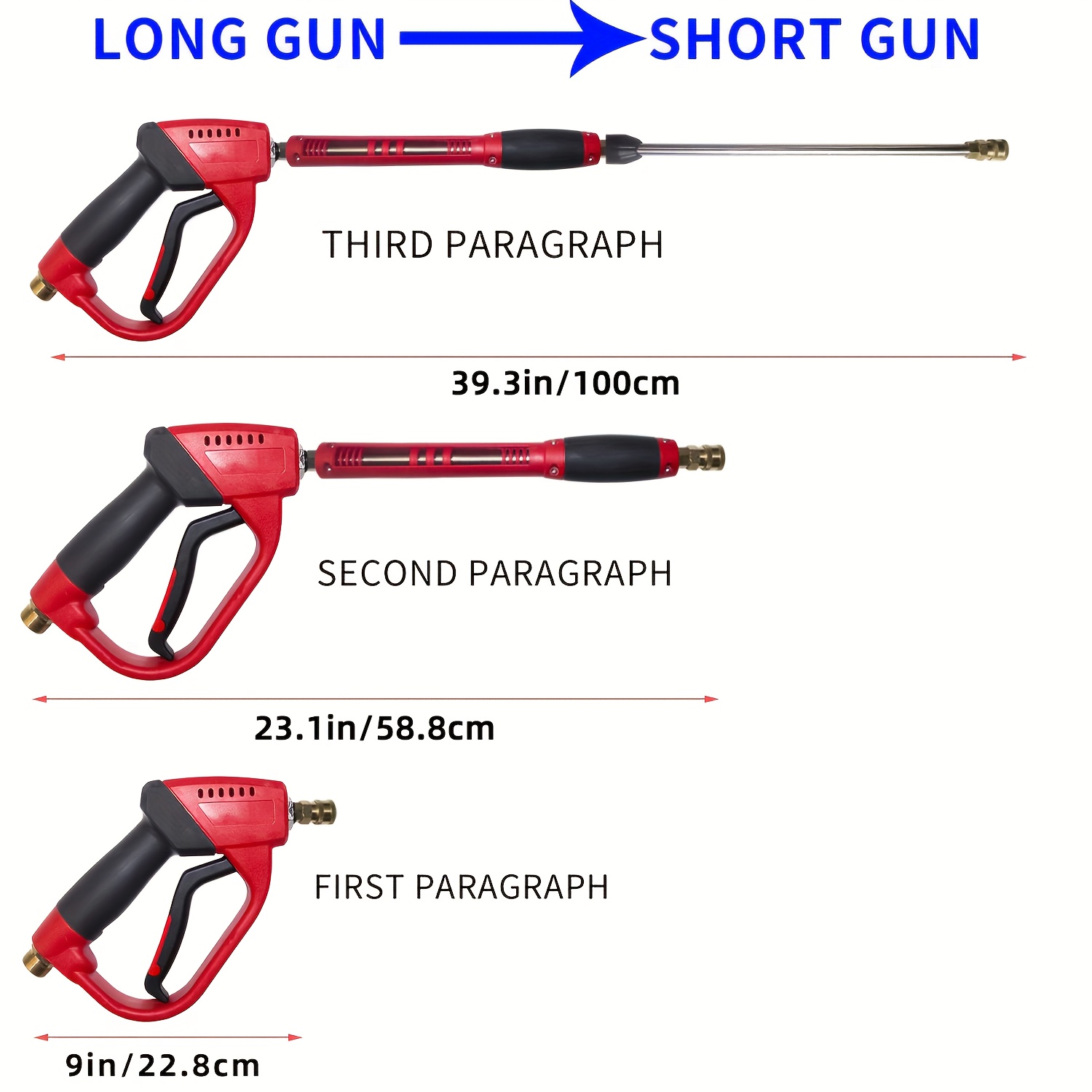 Hogedrukreinigerpistool, rood  - Power Washer Gun Replacement recensie en prijs