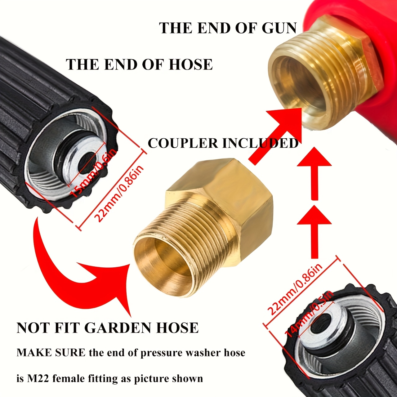 Hogedrukreinigerpistool, rood  - Power Washer Gun Replacement recensie en prijs