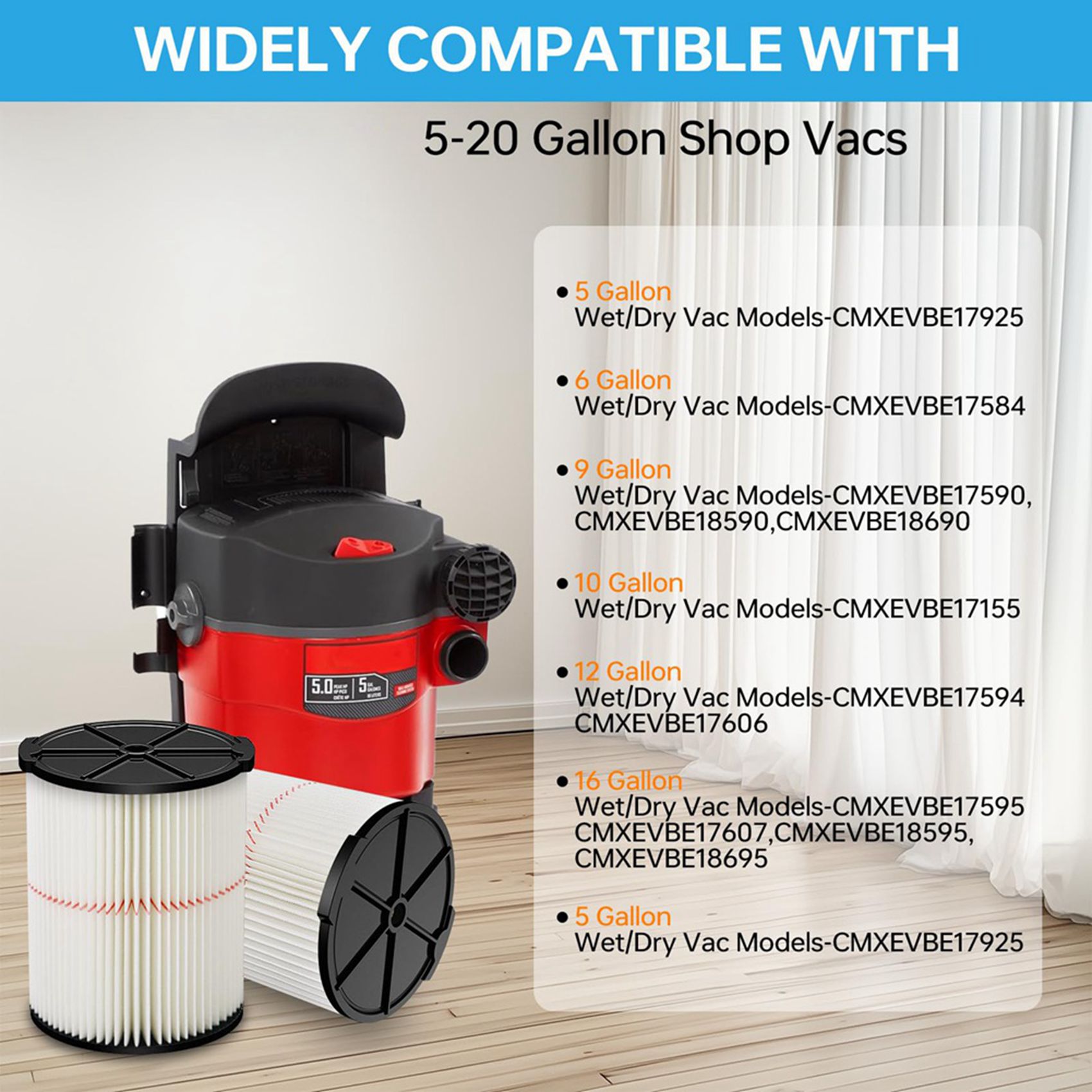 BAAJ-4X vervangend patroonfilt - Wet Dry Vacuum Shop recensie en prijs