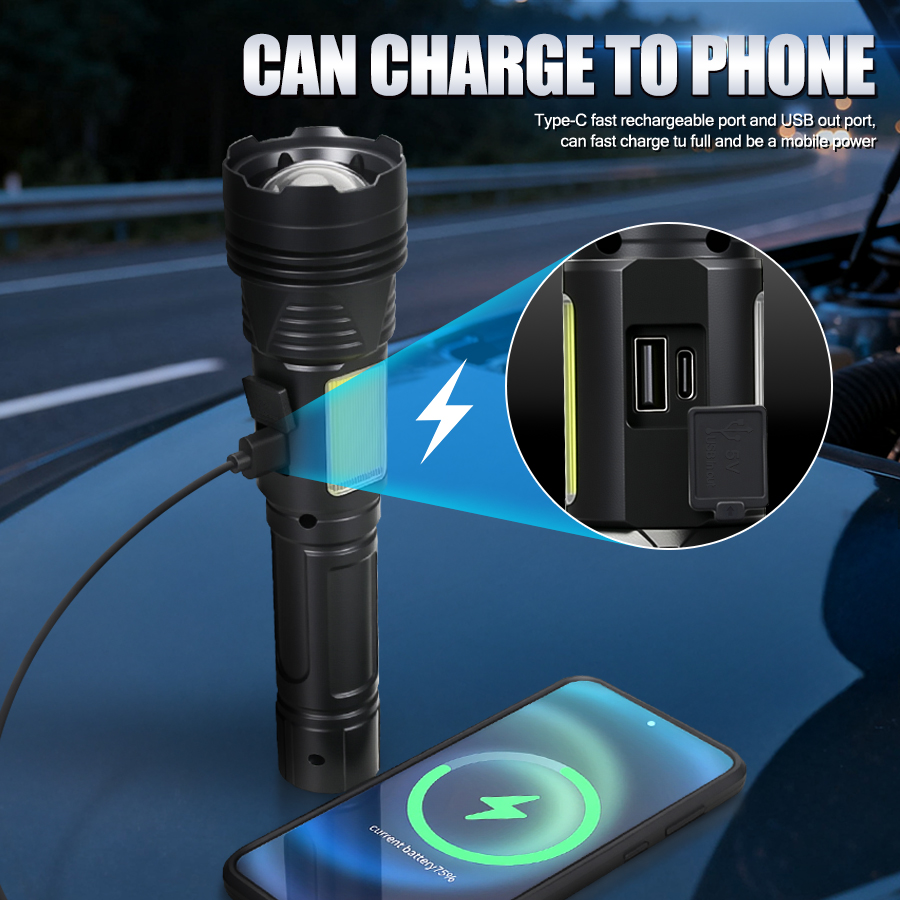 Krachtige LED-handzaklamp USB  - Outdoor Power Bank recensie en prijs